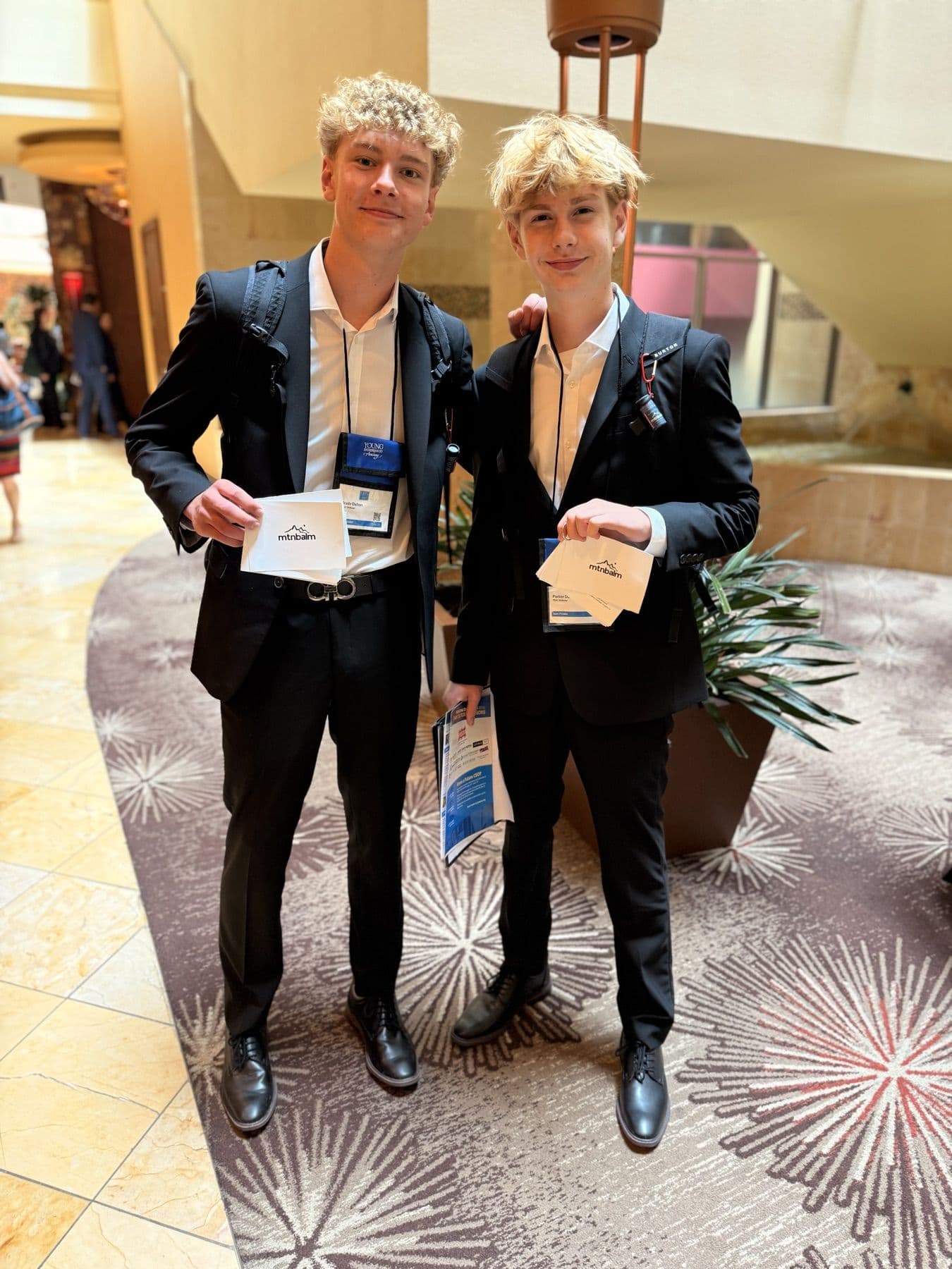 Brady and Parker dressed for the competition